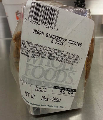 Whole Foods Market Melrose Recalls Vegan Gingersnap Cookies Due to Mislabeling and Undeclared Allergens